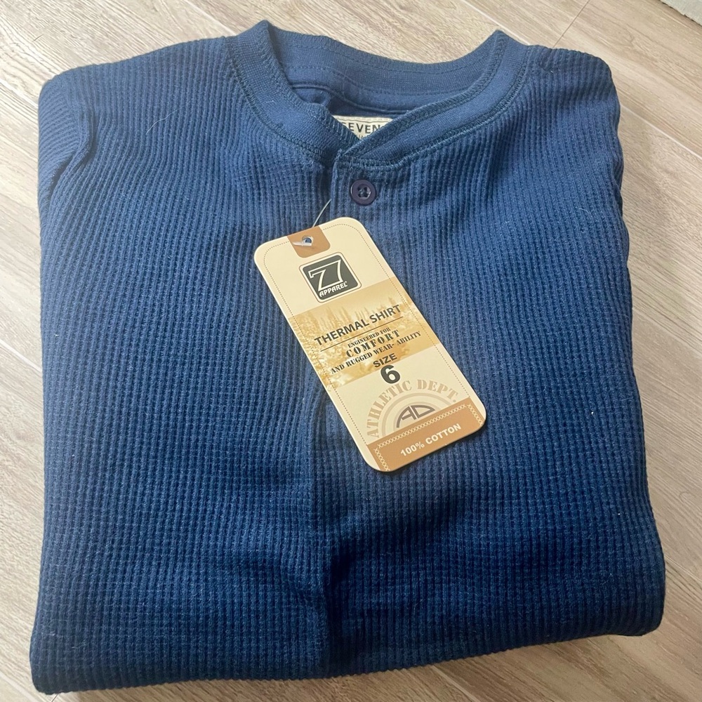 Seven7 Deep Blue Thermal Shirt